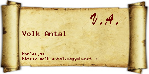 Volk Antal névjegykártya